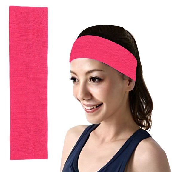 Candy Color Solid Elastic Exercise Fitness Yoga Antiperspirant Headband Hair Rope Accessories for Women Girls Wear