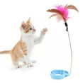 thumbnail image 5 of Cat Feather Collar Toys Adjustable Flexible Funny Interactive Cat Teasing Wand Collar Multifunctional Cat Feather Wand with Bell for Cat Indoor Play (Blue), 5 of 9