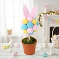 thumbnail image 7 of CoreLiving Easter Bunny Decorations Colorful Bunny Ear Rattan Figurine For Spring Table Centerpieces Indoor Home Farmhouse Mantel Office Shelf Decor 3 Count, 7 of 7