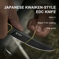 thumbnail image 5 of Kizer Fixed Blade Knife Kwaiken, Nitro-V Steel Black & Yellow G10 Handle Pocket Tactical Knives, 1066A3, 5 of 9