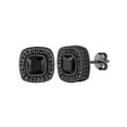 thumbnail image 1 of Pendientes PROSTEEL cuadrados con circonita cúbica negra para Hombre, 1 of 6
