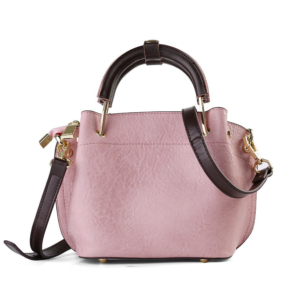 Mini Clova Women's Fashion Geniune Leather Top Handle Satchel Purse