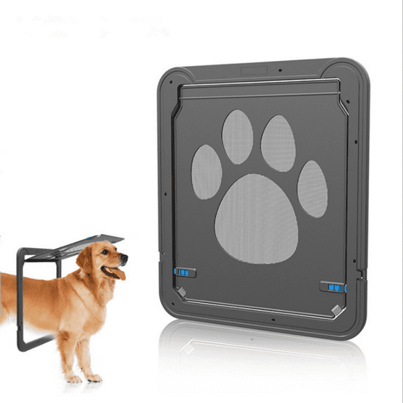Pet Door Screen Door Sliding Dog Door Lockable Cat Door Magnetic Automatic Closing Doggy Screen Door