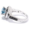 thumbnail image 3 of 925 Sterling Silver Black Spinel, London Blue Topaz Ring, 3 of 6