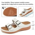 thumbnail image 3 of Atoshopce Womens Wedge Sandals Summer Casual Open Toe Buckle Platform Sandal Slip On Beach Flatform Shoes, 3 of 7