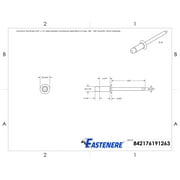 Fastenere Pop Rivets - 5/32 x 1/4 (100 pcs) Heavy Duty, Open-End, Aluminum, Dome-Head Blind Rivets, Corrosion-Resistant & High Shear Strength, 5-4 Gap .188 - .250