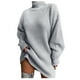 thumbnail image 1 of Gibobby Casual Suéter para Mujer, Suéter corto de cuello alto para mujer, suéter de punto acanalado(Gris,G), 1 of 5