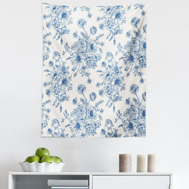 Blue flower tapestry new arrivals