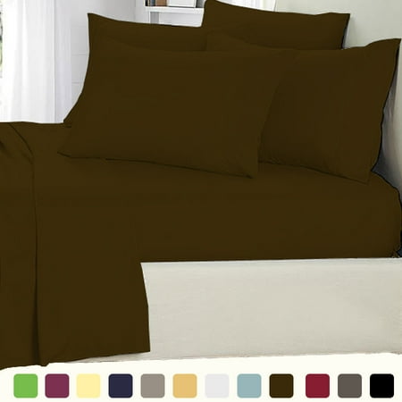 6 Piece Lux Decor Bed Sheets Set Ed Sheet With 4 Pillow Cases 6 Piece Lux Decor Bed Sheets Set Ed Sheet With 4 Pillow Cases Stain Resistant Luxurious Comfortable Soft Extremely Durable Queen Brown