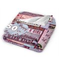 thumbnail image 2 of Wijzvio Happy 50th Birthday Throw Blanket Soft Fuzzy Fleece Blanket For Couch Bed Living Room Decoration 60"X50", 2 of 9