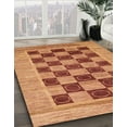 thumbnail image 3 of Ahgly Company Machine Washable Indoor Square Abstract Orange Area Rugs, 6' Square, 3 of 7