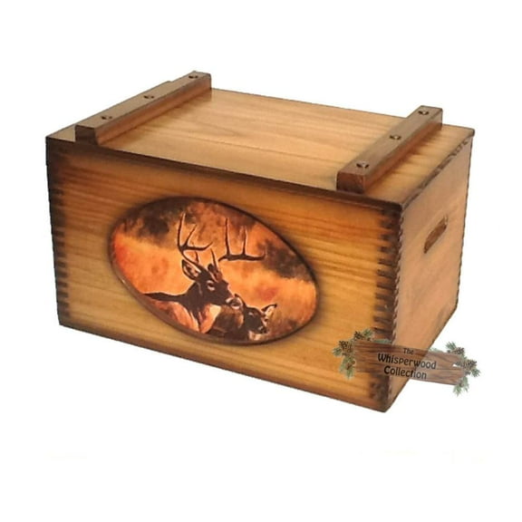 #76-92 Buck and Doe Wooden Storage Box