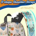 thumbnail image 5 of Pug and Floral Pink Pattern 17" Waterproof Oxford School Backpacks for Teens, S-Shape Padded Straps, for School, Travel, Hiking, Camping, 5 of 5