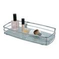 thumbnail image 3 of ELLE Paris Large Rectangular Hammered Mirror Vanity Tray, Makeup Organizer, Chrome, 3 of 5
