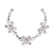 thumbnail image 1 of Cadena de flores con forma de gota ovalada blanca, cadena de flores con diamantes de imitación de cristal, decoración de cuello para ropa, 1 of 5
