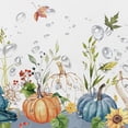 thumbnail image 4 of Oval Fall Tablecloth,Thanksgiving Autumn Harvest Blue Pumpkin Sunflower Maple Leaf Table cloth,Polyester Waterproof Wrinkle Resistant Durable Tablecloth for Fall,Thanksgiving,Home Decor 54x72inch, 4 of 6