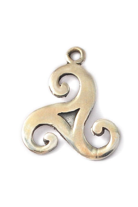 New 92.5 Sterling Silver Celtic Trilogy Necklace Pendant Charm