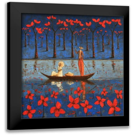 Rauscher, Michel 12x12 Black Modern Framed Museum Art Print Titled - Midnight Serenade