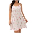 thumbnail image 2 of Sakmal Sleeveless Moomoo Womens Nightgown Sleep Tank Soft Crew Neck Floral Nightgown for Women 3XL, 2 of 5