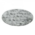 thumbnail image 1 of Sonbest Fluffy Colorful Shag Round Area Rug Plush Carpet For Kids Girls Living Room Bedroom Decor Multicolor Area Rug (Round) Gradient Water Gray 120*120, 1 of 7