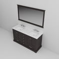 thumbnail image 6 of Dukes 60 in W Espresso Double Vanity, Cultured Marble Top, Faucet Set, and 58 in Mirror, 6 of 10