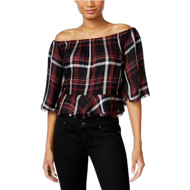 Blusa de punto a cuadros Buffalo David Bitton Sealey para mujer multicolor XS