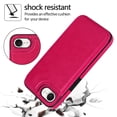 thumbnail image 3 of Designed for iPhone 16e Wallet Phone Case,With Card Slots,PU Leather Back Folio Flip Kickstand,Double Magnetic Clasp and Durable Shockproof Rugged Anti-fall Phone Case,Rose, 3 of 11