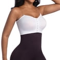 thumbnail image 4 of Women Front Closure Bra JIANLAI ,Removable Thin Strap Support Bralette, Seamless Knit Longline Bustier Bra, Anti-Slip Daily Underwire Support Bra, 4 of 6