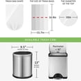 thumbnail image 2 of 1.2 Gallon 80 Counts Trash Bags, Bathroom Trash Can Bin Liners, Small Plastic Bags for home office kitchen, fit 5-6 Liter, 0.8-1.6 and 1-1.5 Gal, Clear, 2 of 6