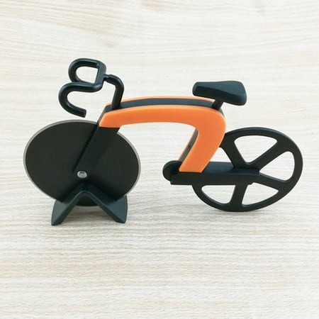 

Bicycle Pizza Cutter Wheel Stainless Steel Plastic Bike Roller Pizza Chopper Slicer Kitchen Gadget Orange