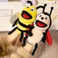 thumbnail image 3 of Figuras de animales de dibujos animados de la serie de insectos, mariposas, abejas, juguetes calmantes, Lengua del vientre, juguetes de peluche, regalos de vacaciones, nuevo, 3 of 5