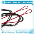 thumbnail image 5 of Uxcell Traditional Recurve Bow String Replacement AMO 58" in 12 Strands for Long Recurve Horse Bows (Black/Red), 5 of 7