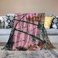 thumbnail image 2 of Nawypu Camo Trees Pink Style "Huntsman Collection" Borrego Throw Blanket ", 2 of 6