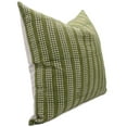 thumbnail image 2 of Fabdivine Block Print Throw Pillow Cover, 22x22 Inch Pure Linen Handmade Cushion Cover, Floral Print Boho Design Green Pillow Cover for Sofa and Couch, 2 of 5