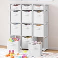 thumbnail image 3 of Organizadores de armario y almacenamiento Neaterize de 12 cubos, blanco y gris, 3 of 6