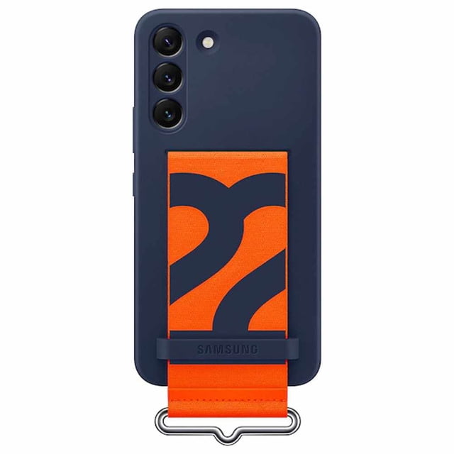 Samsung Silicone Cover Case With Strap Navy for Samsung Galaxy S22 Cases