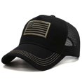 thumbnail image 4 of Gorras de red de béisbol con bordado de bandera americana, sombreros casuales ajustables para exteriores, sombrero protector solar, moda de primavera y verano, 4 of 4
