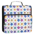 thumbnail image 5 of FORMRS Zipper Binder with Shoulder Strap 2-inch Ring 500 Sheet Capacity File Bag, Purple Retro Shapes, 5 of 5