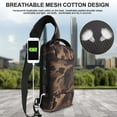 thumbnail image 3 of TASHHAR Men's Sling Backpack Waterproof Anti-Theft Shoulder Crossbody Chest Bag with USB Port Daypack for Travel Hiking Camouflage, 3 of 12