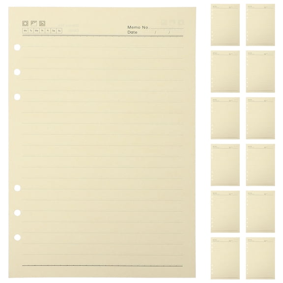 RENACLIPY 60 Sheets Light Yellow Lined Notebook Paper for Organized Note Taking and Efficient Record Keeping