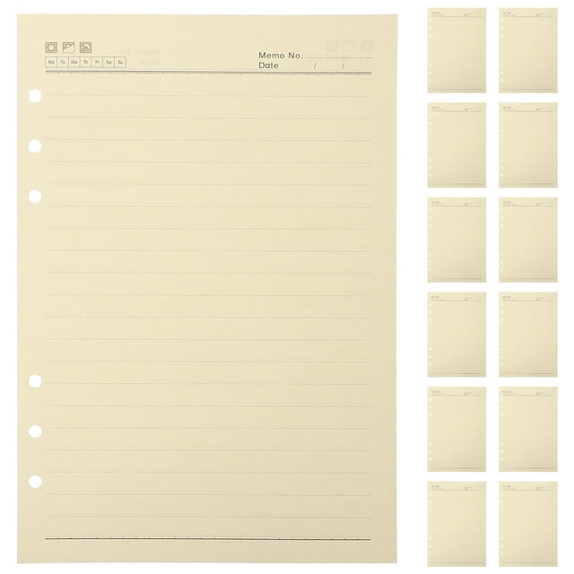 60 hojas de repuesto para Bloc de notas, repuestos para cuaderno de hojas sueltas, carpeta de recambio para planificador de papel