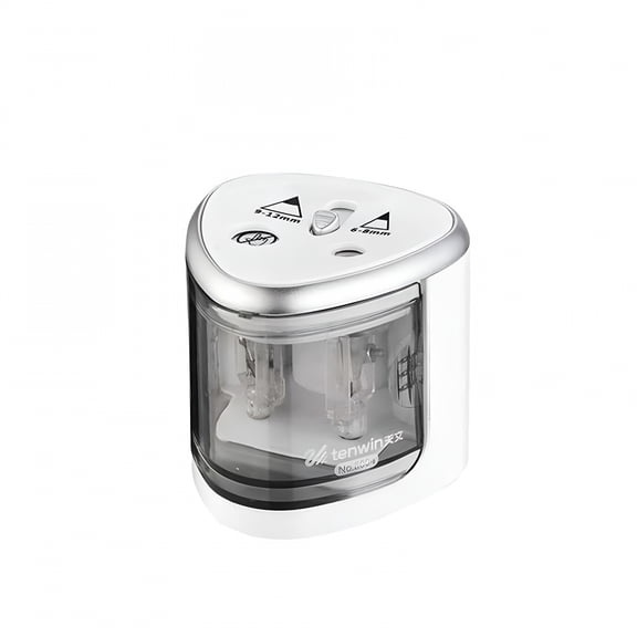 CCOCC Electric Pencil Sharpener Double Hole Industrial Sharpener for 6-12Mm Pencils, Noiseless Automatic Pencil Sharpener for Study Office Home Teen Artist Teacher