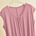 thumbnail image 6 of Asxite Plus Size Womens Pajamas Solid Sleeveless Round Neck Loose Breathable Casual Loungewear Nightgown, 6 of 7