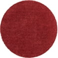 thumbnail image 3 of Unique Loom Davos Shag Collection Area Rug - Solid (10' Round Poppy), 3 of 7