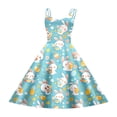 thumbnail image 4 of Girls' Cute Easter Print Everyday Outdoor A Line Halter Dress With Back Elastic Zipper Light Blue 11Y-12Y, 4 of 4