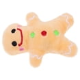 thumbnail image 1 of LEEYNEER 1Set Plush Dog Pet Toy Cartoon Gingerbread Man Shape Brown For Christmas Celebration, 1 of 8