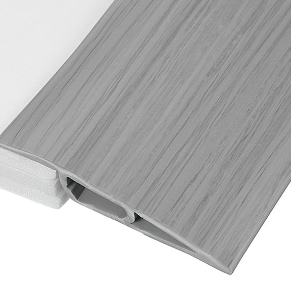 Uxcell Floor Transition Strip 6.5ft Self-Adhesive Flooring Edge Trim Strip for Uneven Floors Gaps from 1/2" to 9/16", Light Gray