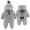 Gray, variant on XMMSWDLA Baby Outerwear Toddler Baby Girls Boys Fleece Footie Snowsuit Winter Cartoon Warm Hooded Clothes Outfits