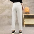 thumbnail image 5 of AUNVITO Women's Plus Size High Waisted Casual Pants - Elastic Waist Loose Fit Oversized Solid Color Long Beach Holiday Soft Cotton Spandex, 5 of 5