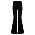 thumbnail image 4 of Dpytoraw Girls Stretch Denim Flared Pants, Bootcut Jeans for Teenagers and Big Kids Fashion Trousers with Comfortable Fit Black Size 5-6 Years, 4 of 6